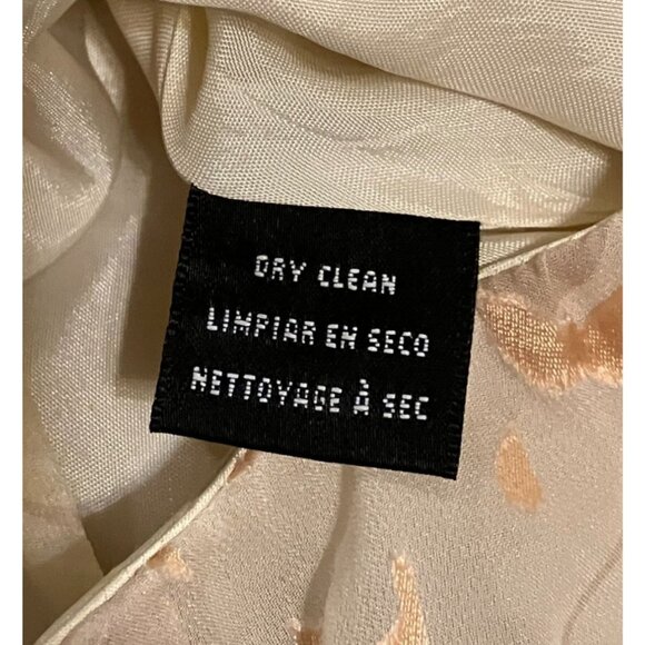 Y2K Silk Blend Midi Dress 12 Attached Duster Bias Cut Burnout Satin Fairy - Picture 11 of 11